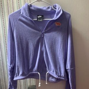 Vintage lilac Terry clothe zip up jacket size small